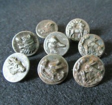 8 PETITS ANCIEN BOUTON VENERIE