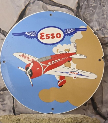 Vintage esso gasoline airplane - vintage,