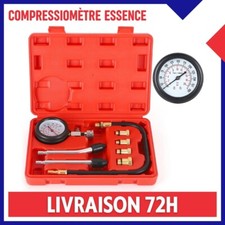 Kit Testeur de Compression Compressiomètre Manomètre 0 - 300 PSI Moteur Essence