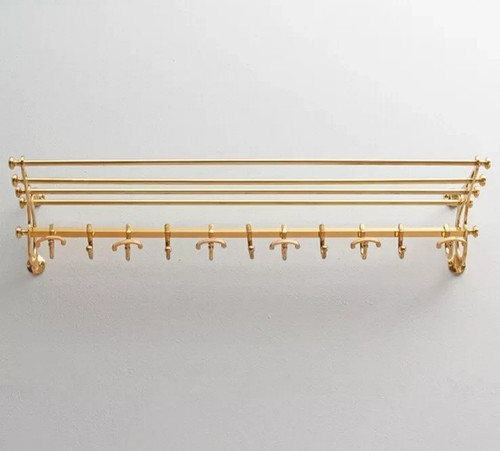 Porte manteau ancien laiton - porte-manteau,
