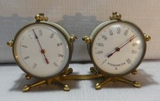 RARE Vintage Retro 12cmX7cm 1960 Drum Hydrometer Thermometer