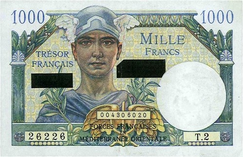 1000 francs suez - 1956,