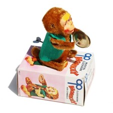 Jouet mécanique ancien singe