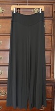 SARAH PACINI gray knit Wide Leg Viscose stretch lined comfy MADE ITALY 45654 SM