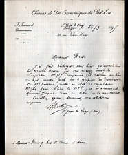 SAINT-JEAN-LE-VIEUX (01) TRAVERSES "CHEMINS de FER du SUD-EST / JEANCARD" en1895