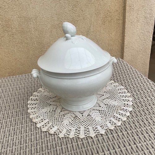Soupiere porcelaine blanche - en,