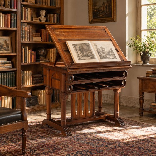 Grand pupitre ancien noyer - grand,