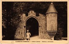 Old postcard Clermont-Ferrand Jardin Lecoq, Gothic Portal FRANCE (1304194)