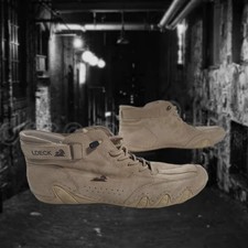 LDeck Mocassins Montants Daim Italien Beige Homme Talla 13 