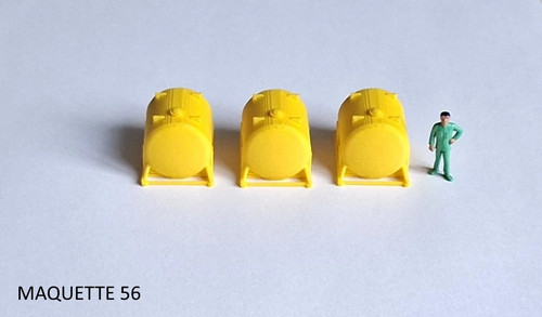 Lot citernes jaunes - citernes, 1/87