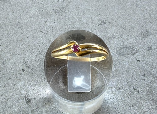 Bague solitaire jaune - or, 18
