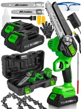 MalTec Mini tronçonneuse sans fil MasterCut1000W vert avec 2 piles 21V, 6+8“