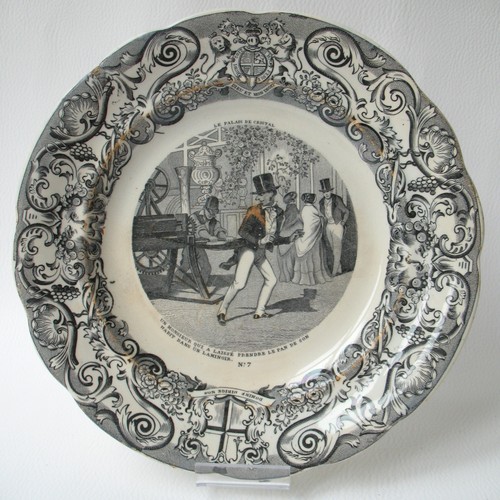 1844 assiette gien boulen - assiette, de