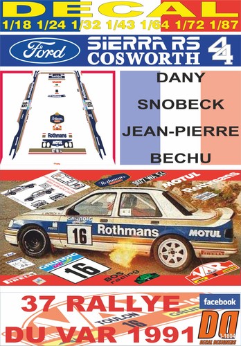 Decal ford sierra cosworth - decal,