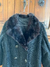 Manteau vintage astrakan