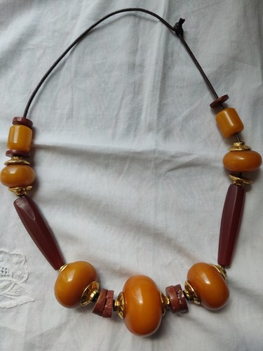 Collier ambre africain - collier,
