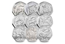 2020-2024 Dinosaur 50p Coins Fifty Pence Inc Megalosaurus & Tyrannosaurus