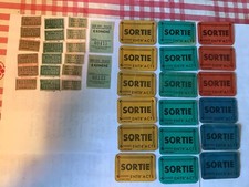 LOT OF 20 OLD CINEMA TICKETS +18 TICKETS "EXIT ENTR’ACTE" 1960s-70s