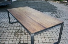 Création table meuble industriel sur mesure  bois et mètal loft tendance vintage