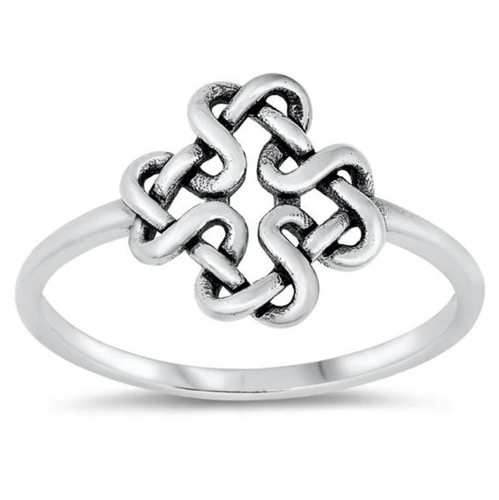 Argent sterling oxydé noeud - argent,