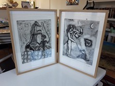 2 Belles Gravures Lithographie
