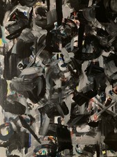 Grande Peinture 1980 Huile Sur