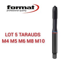 LOT 5 TARAUDS M4 M5 M6 M8 M10 FORMAT