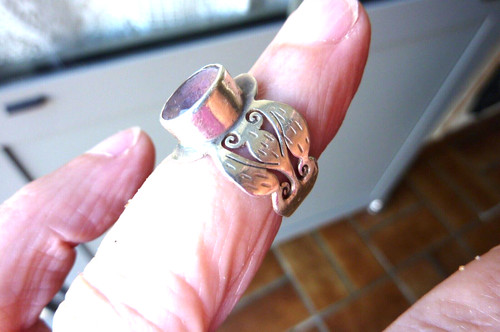Bague argent massif avec - bague, en