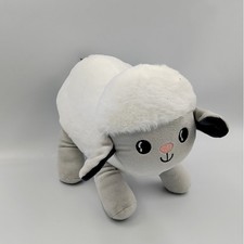 Doudou mouton blanc gris bleu