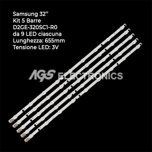 Kit barres bande - 5, led