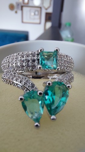 Superbe bague avec - , zirconium