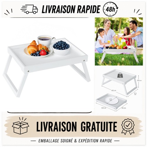 Plateau lit bambou - de, pliable