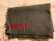 Rare TINDER IKEA Polarvide BLANKET Throw SOFT FLEECE Grey Afghan TV Car Travel