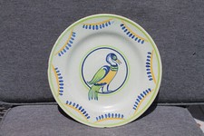 Magnifique Rare Assiette Signée Primavera Oiseau 1920 Céramique 24 cm