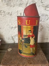 S U F - Rare Home Fire Extinguisher - Antique Lithographed Tin Box 1900