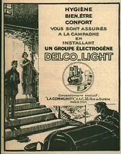 Vintage Delco-Light Generator Set 1923 Magazine Issue Advertising