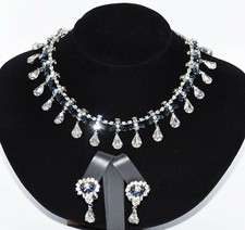 HATTIE CARNEGIE Incredible DIAMANTE and AZURE Sparkling RHINESTONE Set