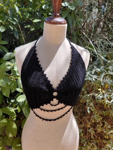 Haut bikini triangle crochet