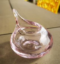 Lot of 3 Small Pink Glass "Drop" Vases Attributed to Christian Tortu