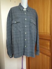 Chemise Homme d'hiver à carreaux, en flanelle gris et noir 45/46