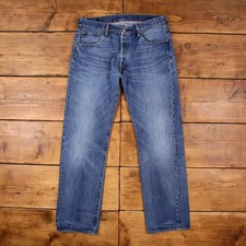 Vintage Levis 501 Jeans 34 x 32 Stonewash Straight Blue Red Tab Denim