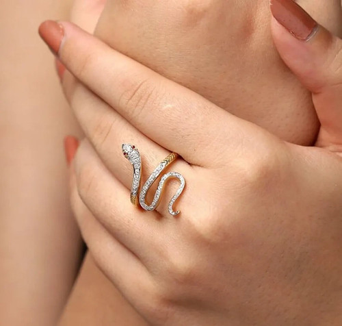 Bague serpent rubis - serpent, naturel
