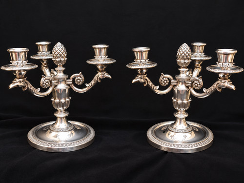 Superbe paire candelabres 3 - de,