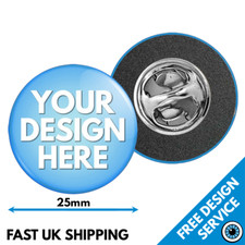 25mm Custom Clutch Badges • Personalised Printed Badge • Butterfly Promotional 
