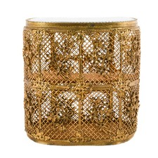 Hollywood Regency Gilt Brass Two-Tier Jewelry Vitrine