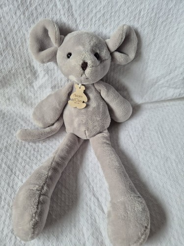 Peluche doudou souris grise
