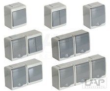 ✅ Montage Apparent Interrupteur de Lumière Prise Zones Humides IP44 Extérieur