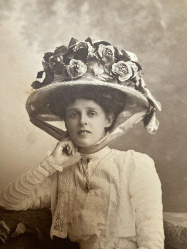 Edwardian fantasy floral hat - edwardian,