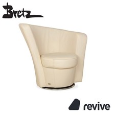 Bretz Eves Island Fauteuil En Cuir Crème