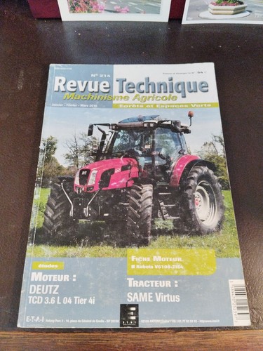 Revue technique machinisme - revue,